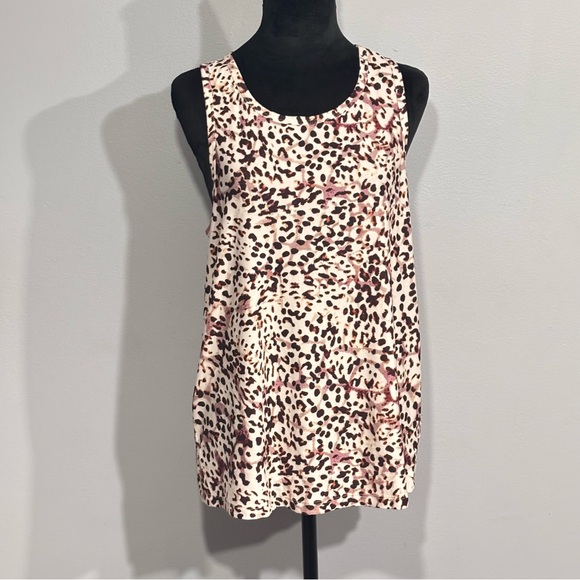Old Navy Active | Women’s Pink White Animal Print Tank Top Size M - Picture 1 of 15